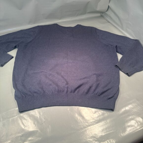 LL Bean Cotton V Neck Sweater Men Cashmere Pullover Shirt Long Sleeve Large - Picture 7 of 14
